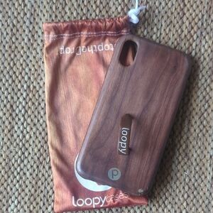 Woodgrain Teakwood Loopy Case For iPhone XR